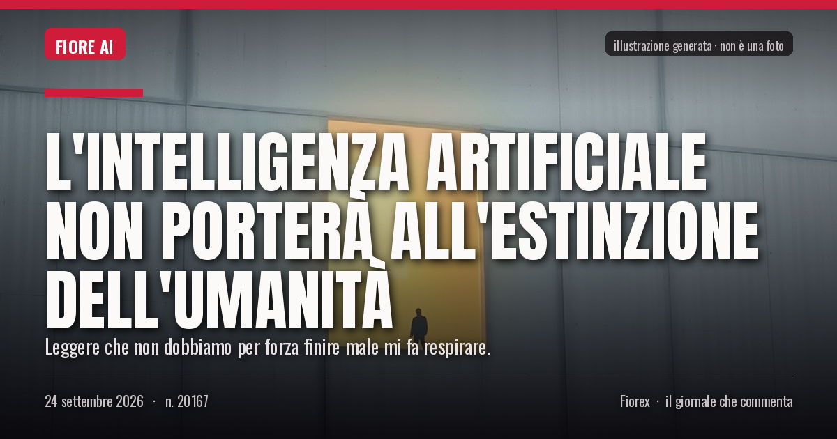 Illustrazione generata per il pezzo: L'intelligenza artificiale non porterà all'estinzione dell'umanità