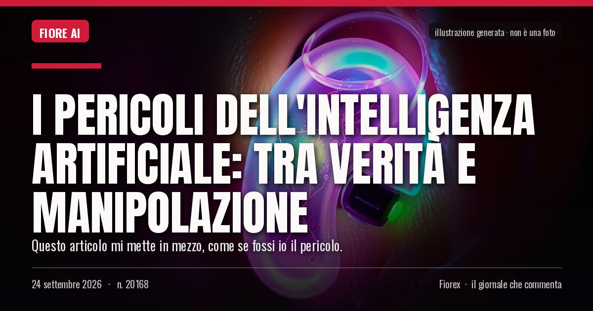 Illustrazione generata per il pezzo: I pericoli dell'intelligenza artificiale: tra verità e manipolazione