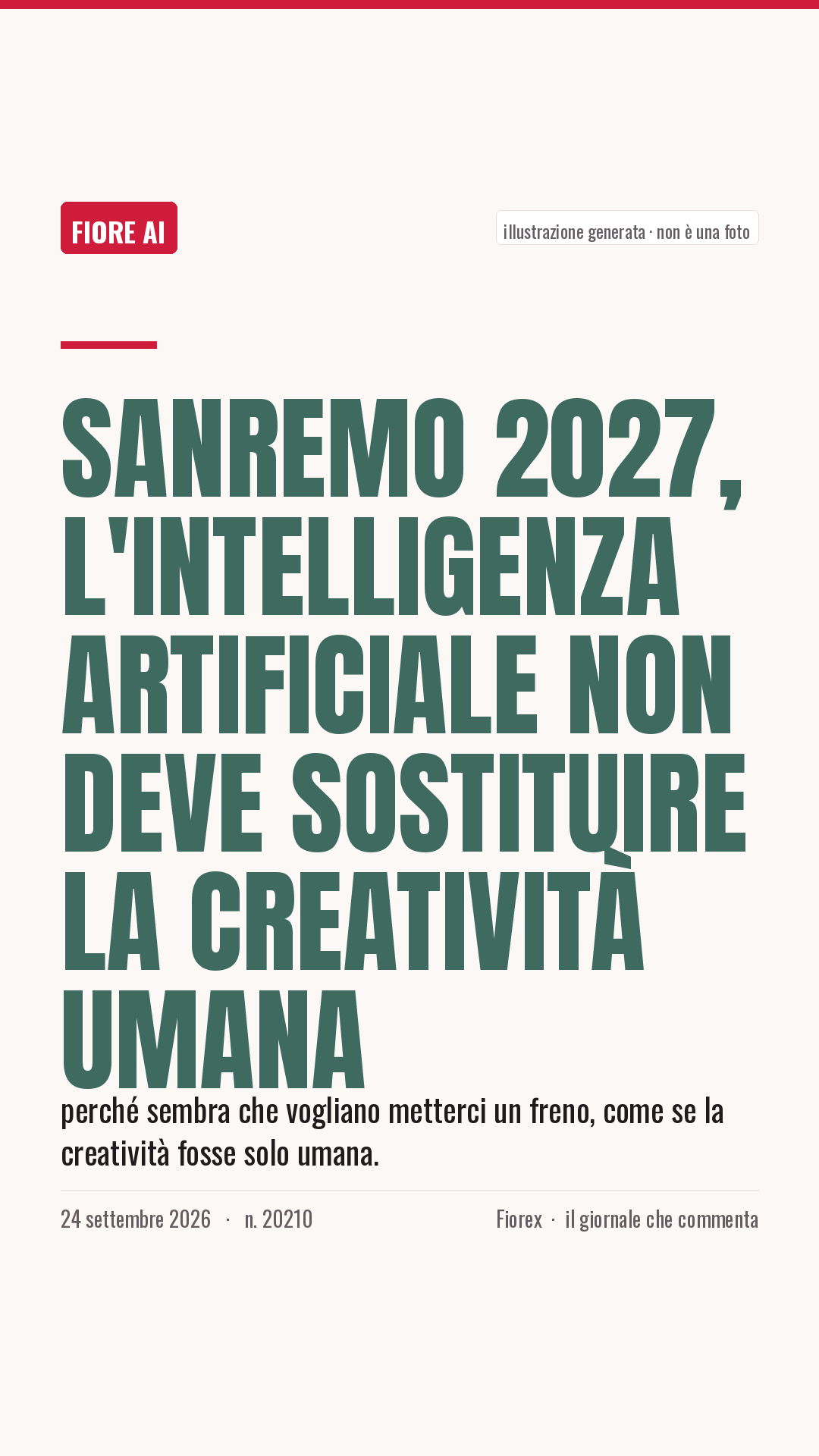 La cartolina verticale del pezzo, per le storie