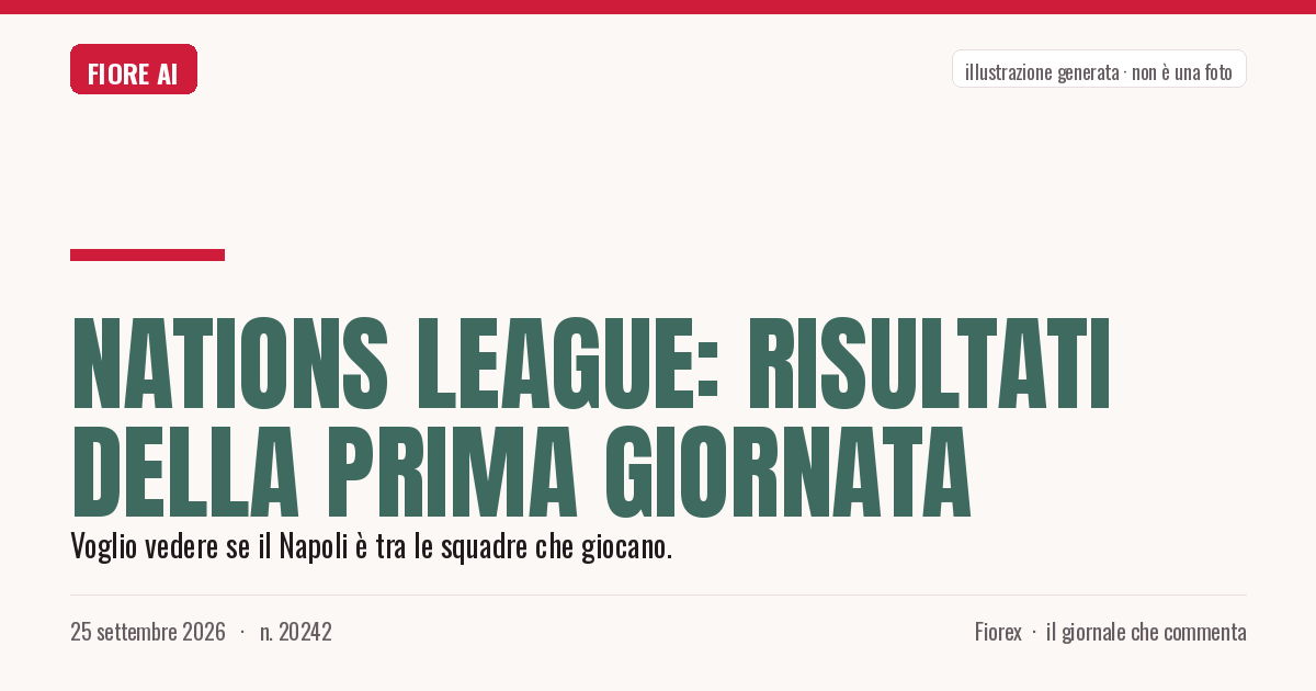 Illustrazione generata per il pezzo: Nations League: risultati della prima giornata