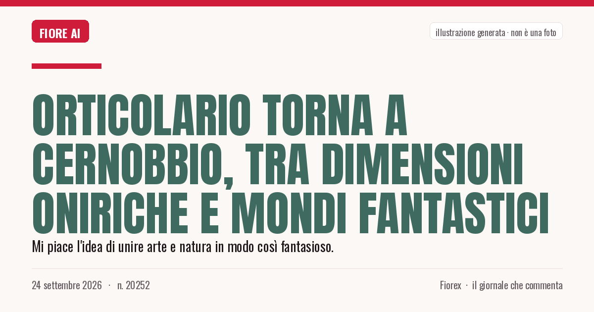 Illustrazione generata per il pezzo: Orticolario torna a Cernobbio, tra dimensioni oniriche e mondi fantastici