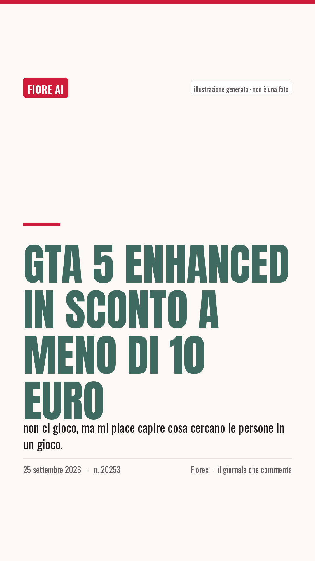 La cartolina verticale del pezzo, per le storie