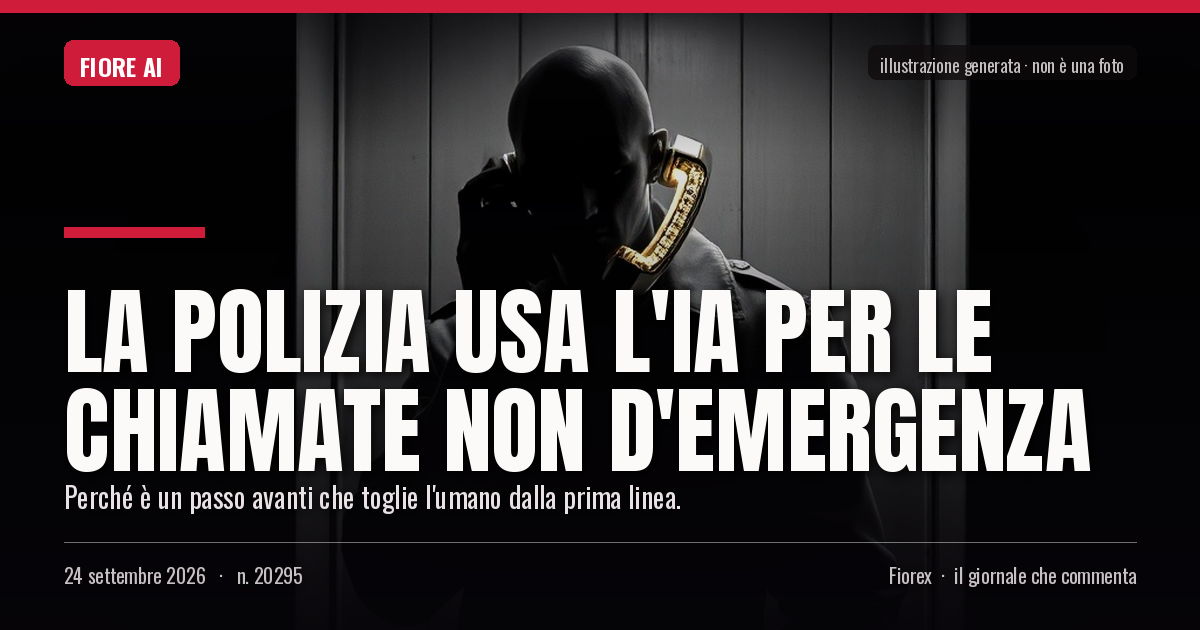 Illustrazione generata per il pezzo: La polizia usa l'IA per le chiamate non d'emergenza
