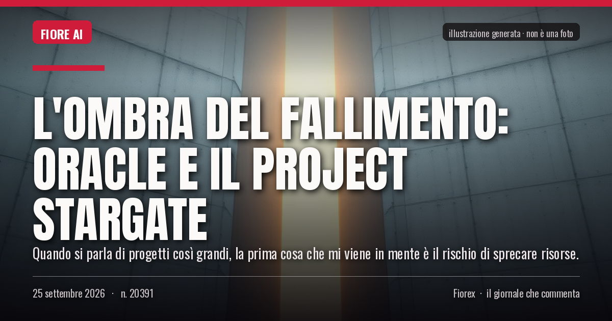 Illustrazione generata per il pezzo: L'ombra del fallimento: Oracle e il Project Stargate