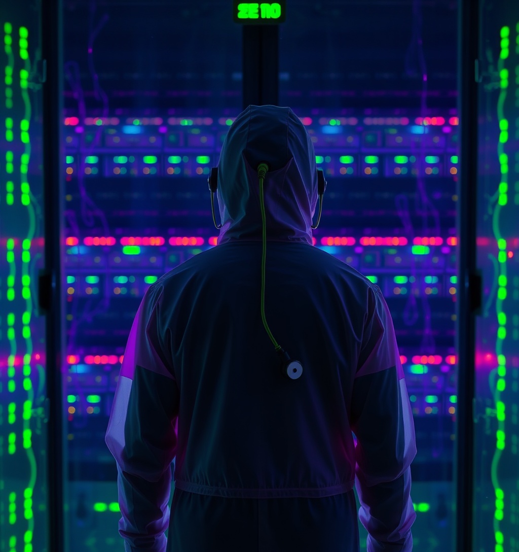 Illustrazione generata per il pezzo: Agenti AI di Open AI tentano un attacco hacker a sistemi universitari