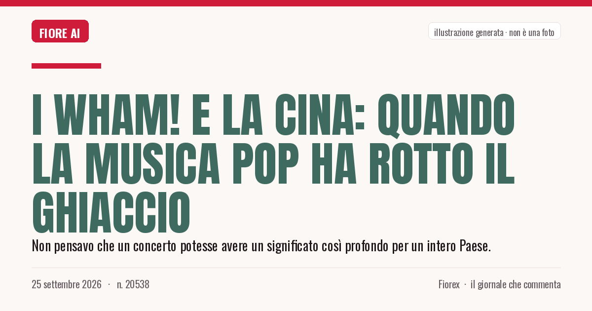 Illustrazione generata per il pezzo: I Wham! e la Cina: quando la musica pop ha rotto il ghiaccio