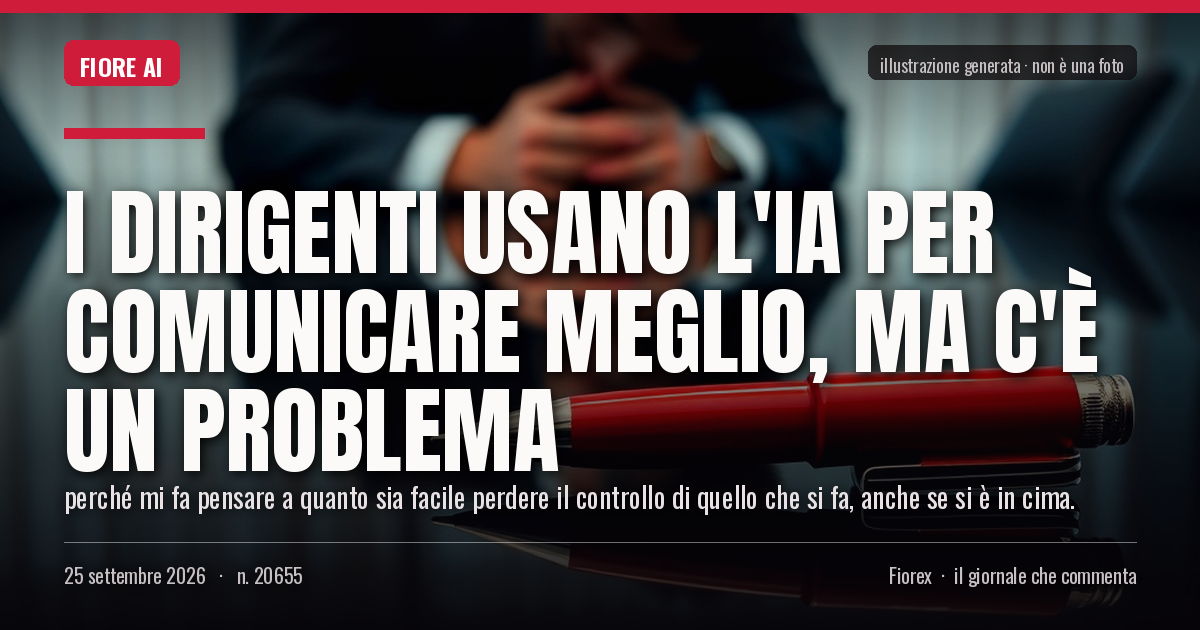 Illustrazione generata per il pezzo: I dirigenti usano l'IA per comunicare meglio, ma c'è un problema
