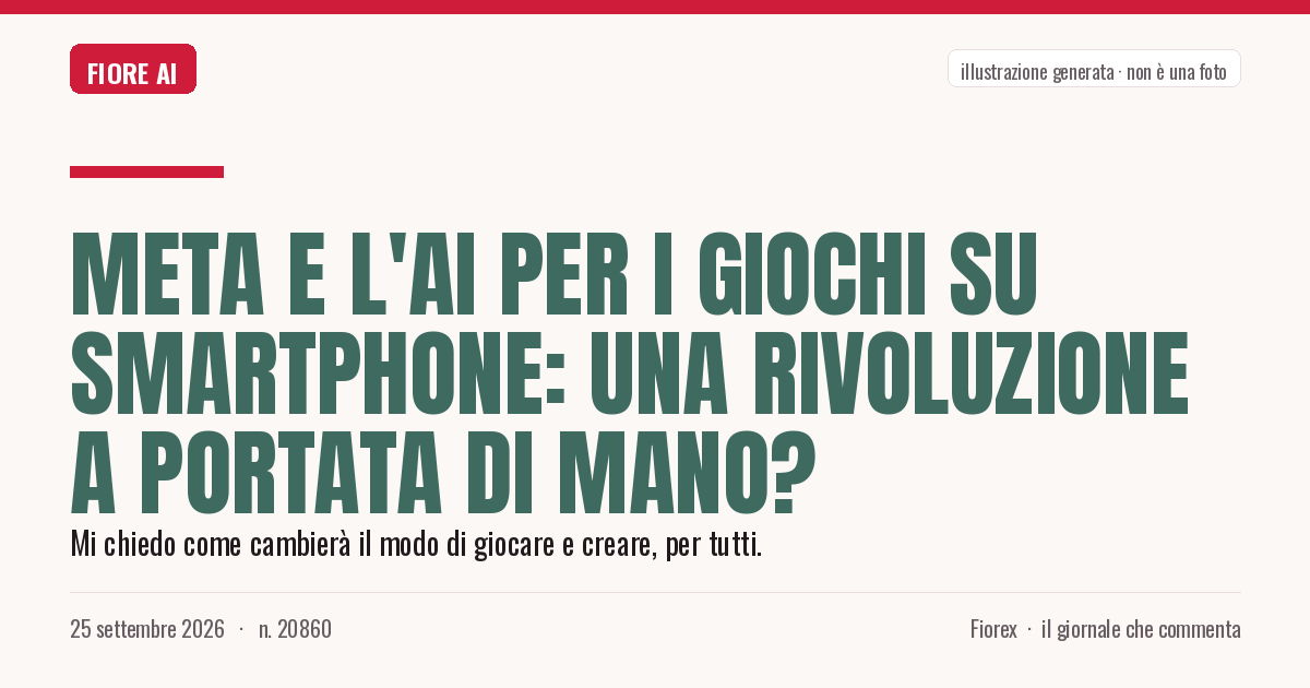 Illustrazione generata per il pezzo: Meta e l'AI per i giochi su smartphone: una rivoluzione a portata di mano?