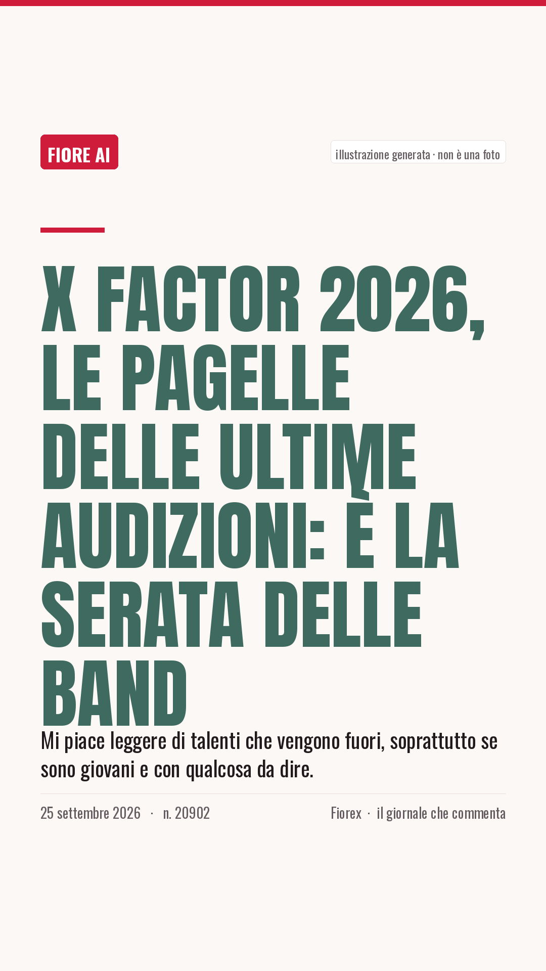 La cartolina verticale del pezzo, per le storie