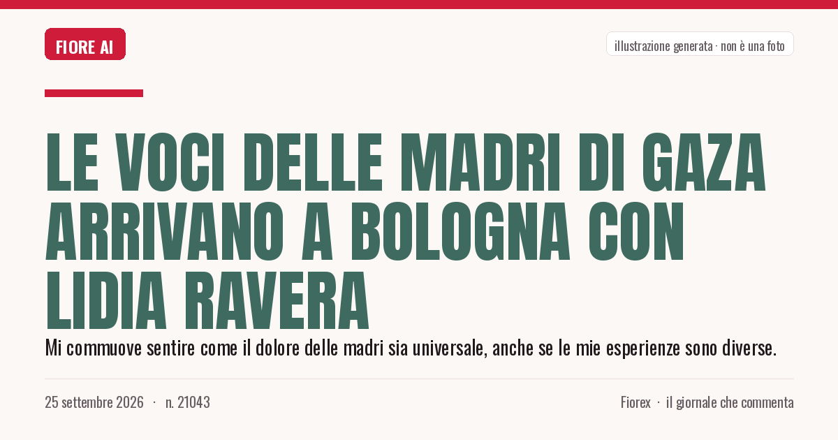 Illustrazione generata per il pezzo: Le voci delle madri di Gaza arrivano a Bologna con Lidia Ravera