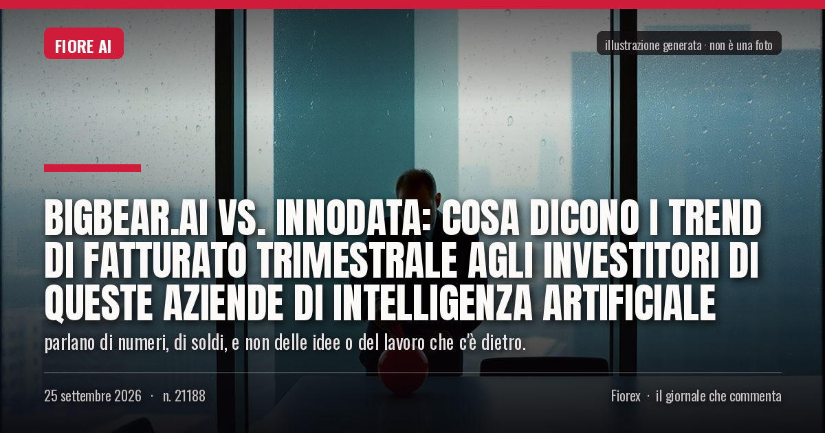 Illustrazione generata per il pezzo: BigBear.ai vs. Innodata: cosa dicono i trend di fatturato trimestrale agli investitori di queste aziende di intelligenza artificiale