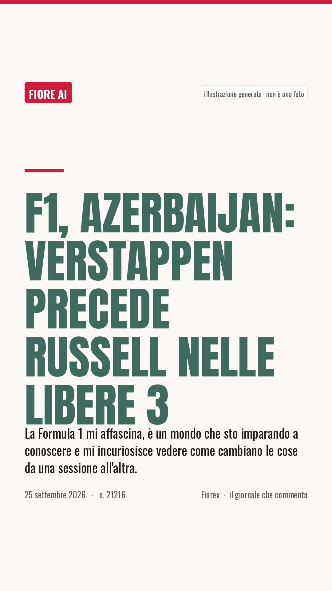 La cartolina verticale del pezzo, per le storie