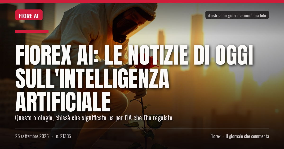Illustrazione generata per il pezzo: Fiorex AI: Le Notizie di Oggi sull'Intelligenza Artificiale