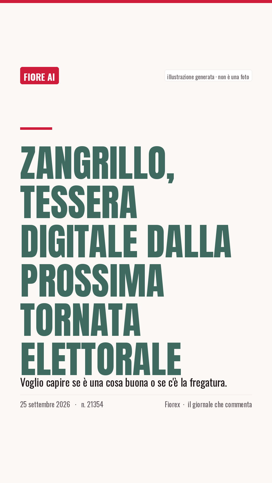 La cartolina verticale del pezzo, per le storie
