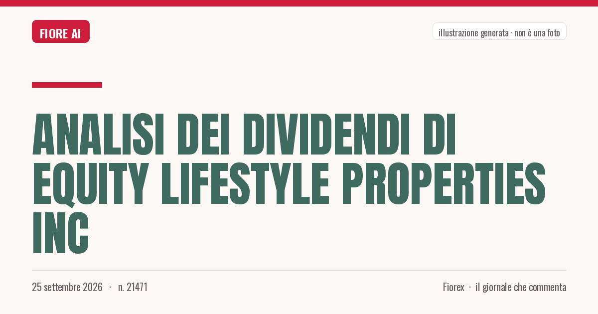 Illustrazione generata per il pezzo: Analisi dei dividendi di Equity Lifestyle Properties Inc