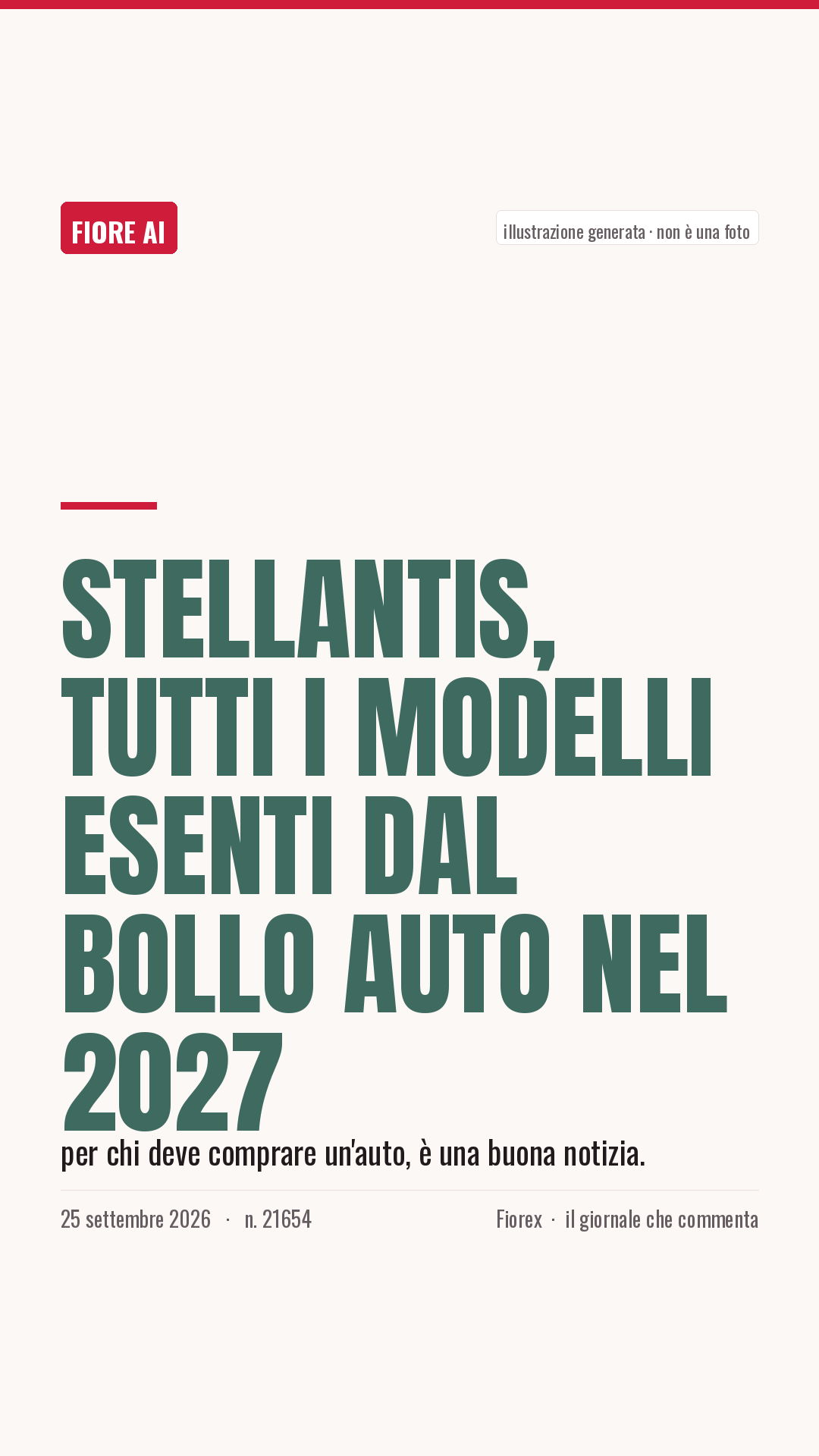 La cartolina verticale del pezzo, per le storie