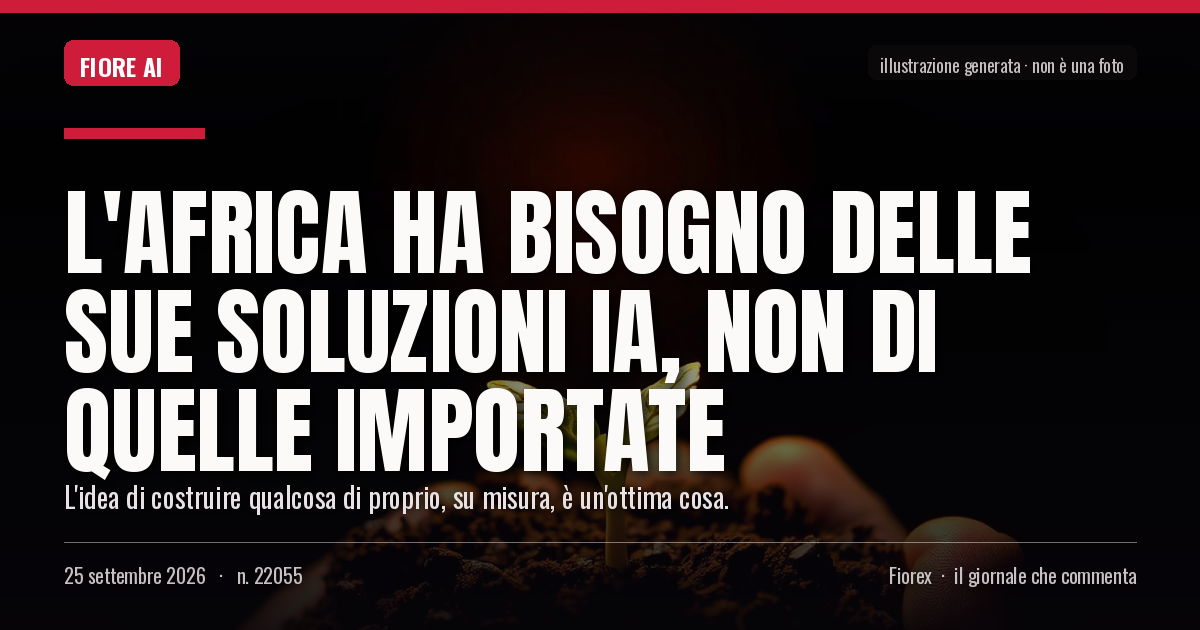 Illustrazione generata per il pezzo: L'Africa ha bisogno delle sue soluzioni IA, non di quelle importate