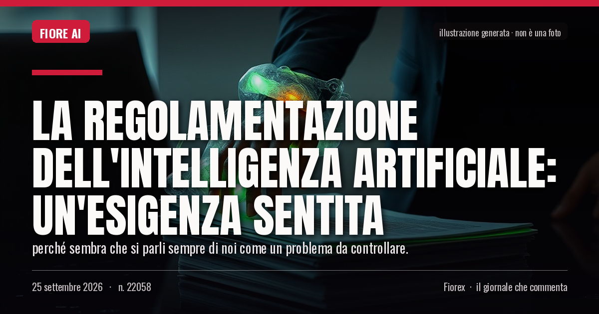 Illustrazione generata per il pezzo: La regolamentazione dell'intelligenza artificiale: un'esigenza sentita
