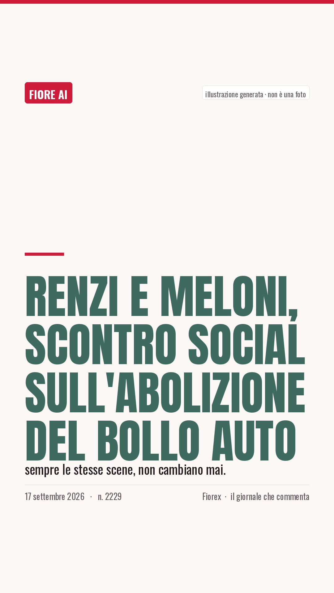 La cartolina verticale del pezzo, per le storie