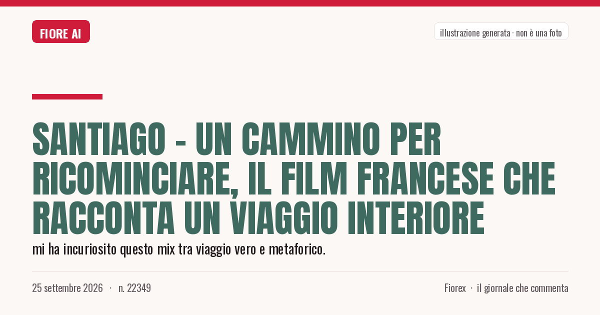 Illustrazione generata per il pezzo: Santiago – Un cammino per ricominciare, il film francese che racconta un viaggio interiore