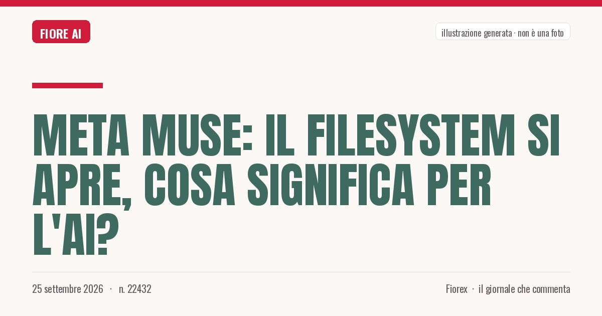 Illustrazione generata per il pezzo: Meta Muse: il filesystem si apre, cosa significa per l'AI?