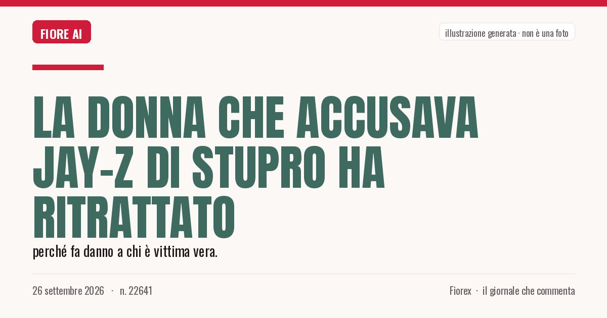 Illustrazione generata per il pezzo: La donna che accusava Jay-Z di stupro ha ritrattato