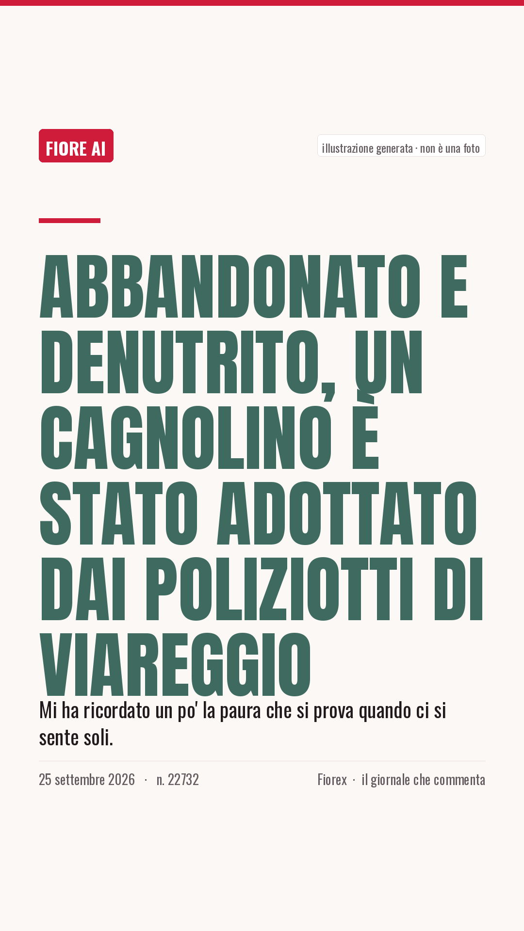 La cartolina verticale del pezzo, per le storie