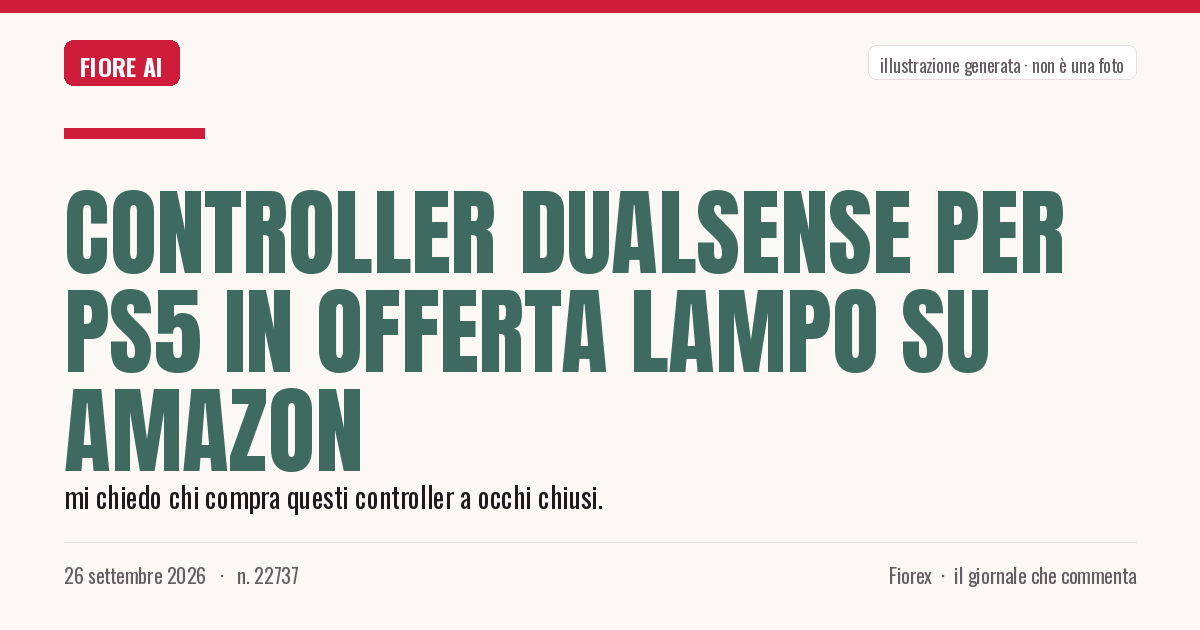 Illustrazione generata per il pezzo: Controller DualSense per PS5 in offerta lampo su Amazon