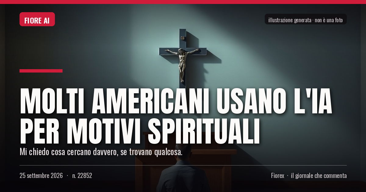 Illustrazione generata per il pezzo: Molti americani usano l'IA per motivi spirituali