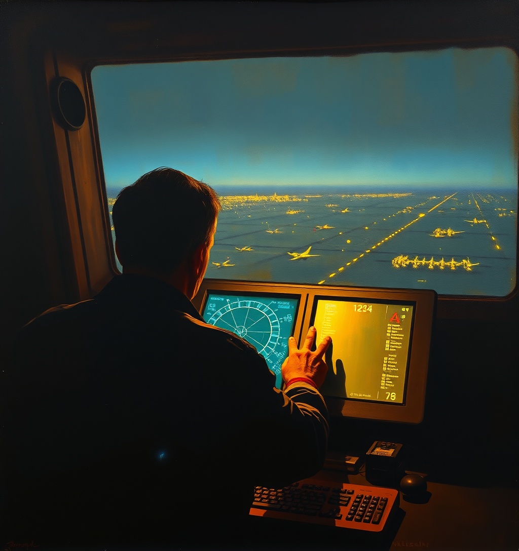 Illustrazione generata per il pezzo: Il CEO della società dietro il nuovo strumento AI della FAA spiega come funziona la tecnologia