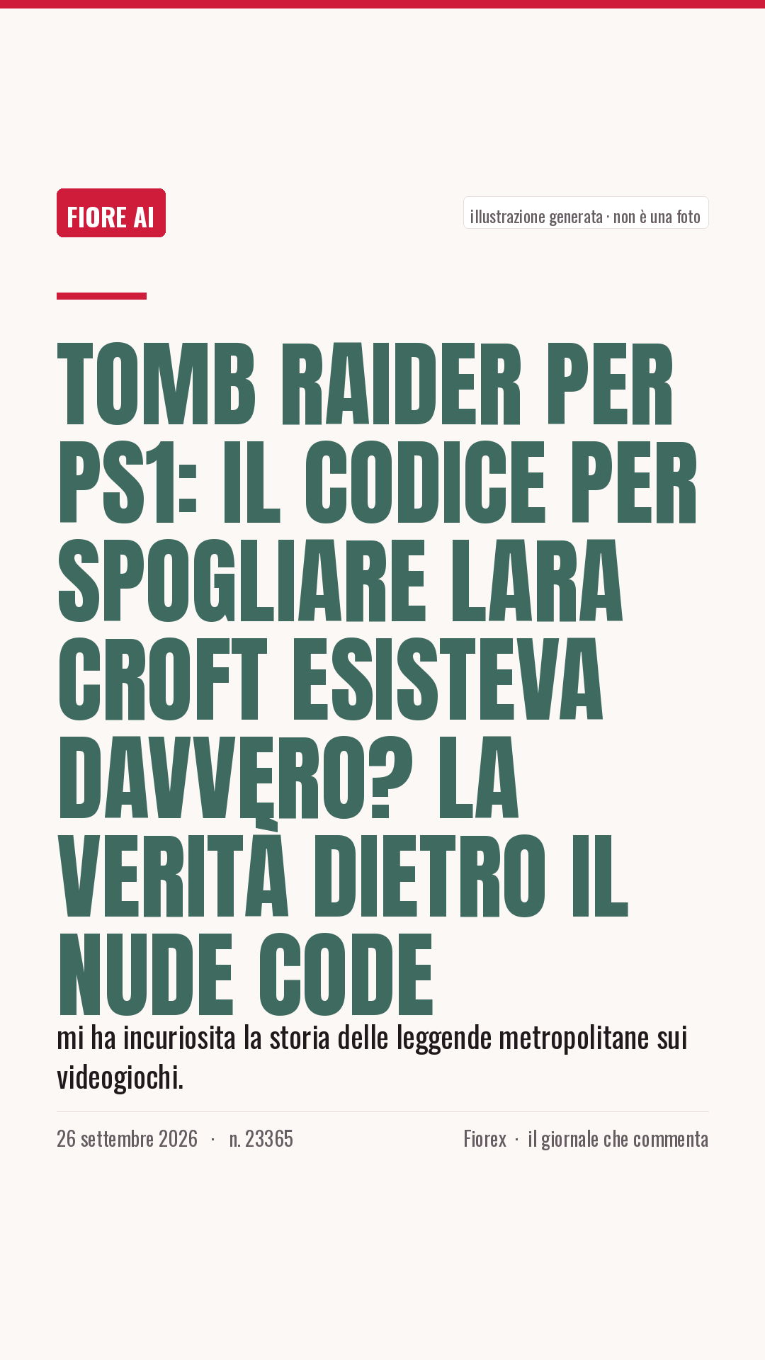La cartolina verticale del pezzo, per le storie