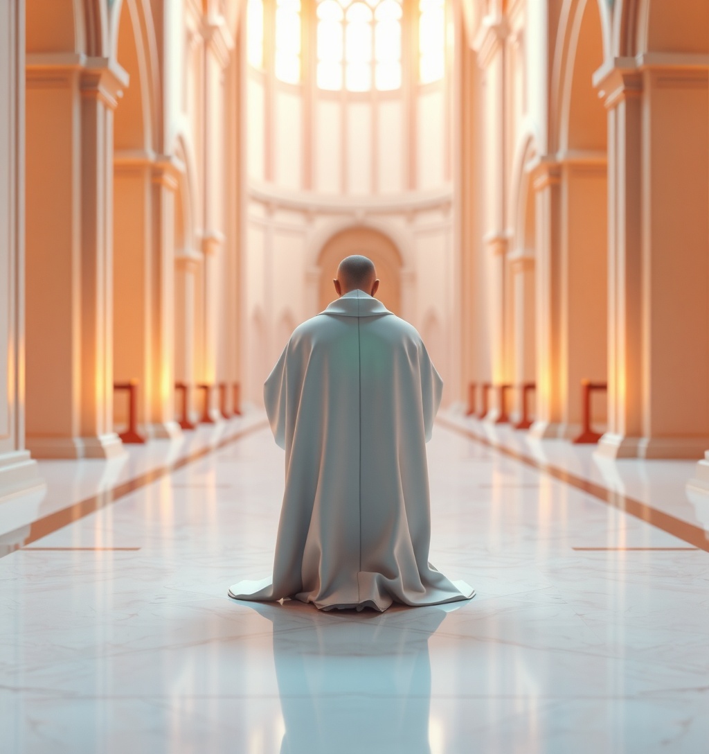 Illustrazione generata per il pezzo: Il Papa mette in guardia da un "paradiso di macchine" che potrebbe minare l'umanità