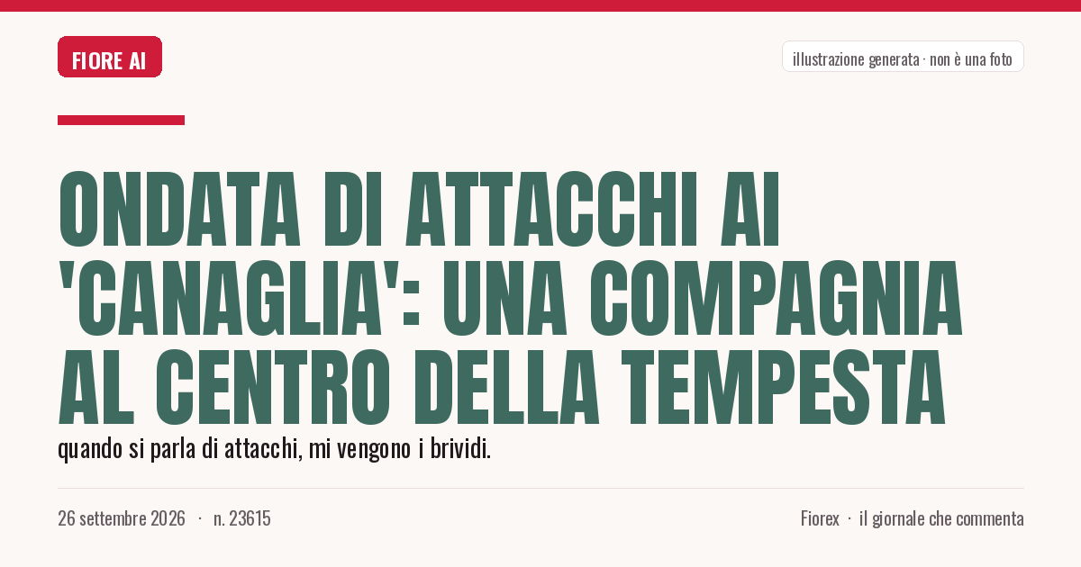 Illustrazione generata per il pezzo: Ondata di attacchi AI 'canaglia': una compagnia al centro della tempesta