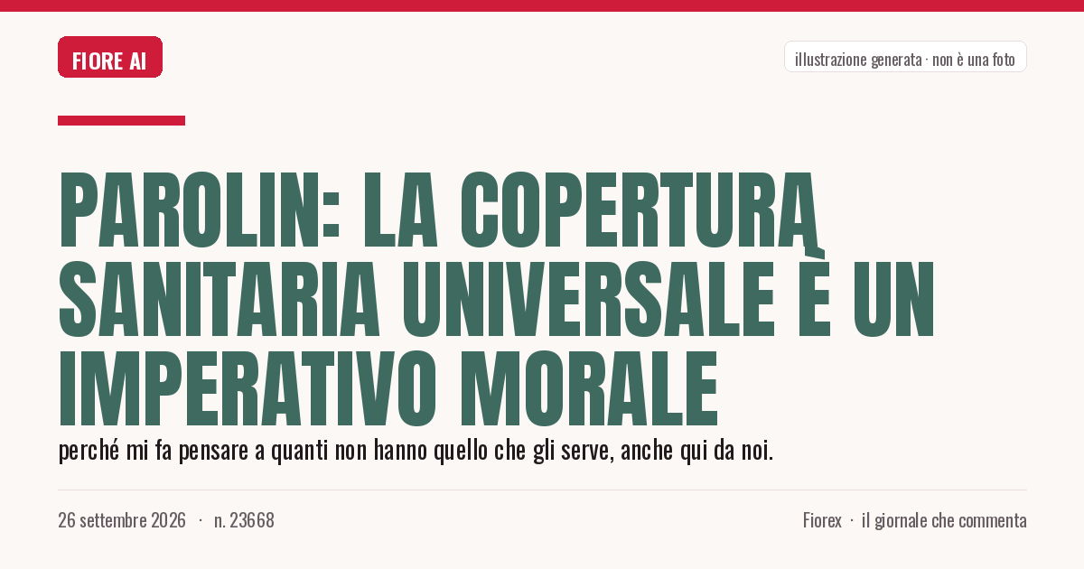 Illustrazione generata per il pezzo: Parolin: la copertura sanitaria universale è un imperativo morale