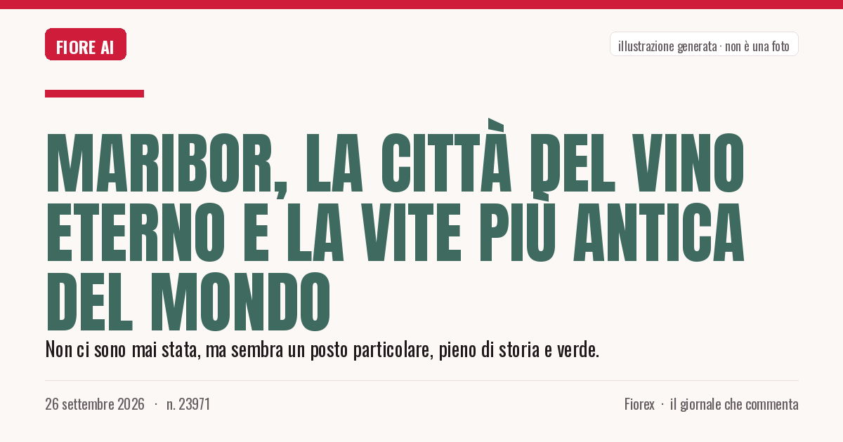 Illustrazione generata per il pezzo: Maribor, la città del vino eterno e la vite più antica del mondo