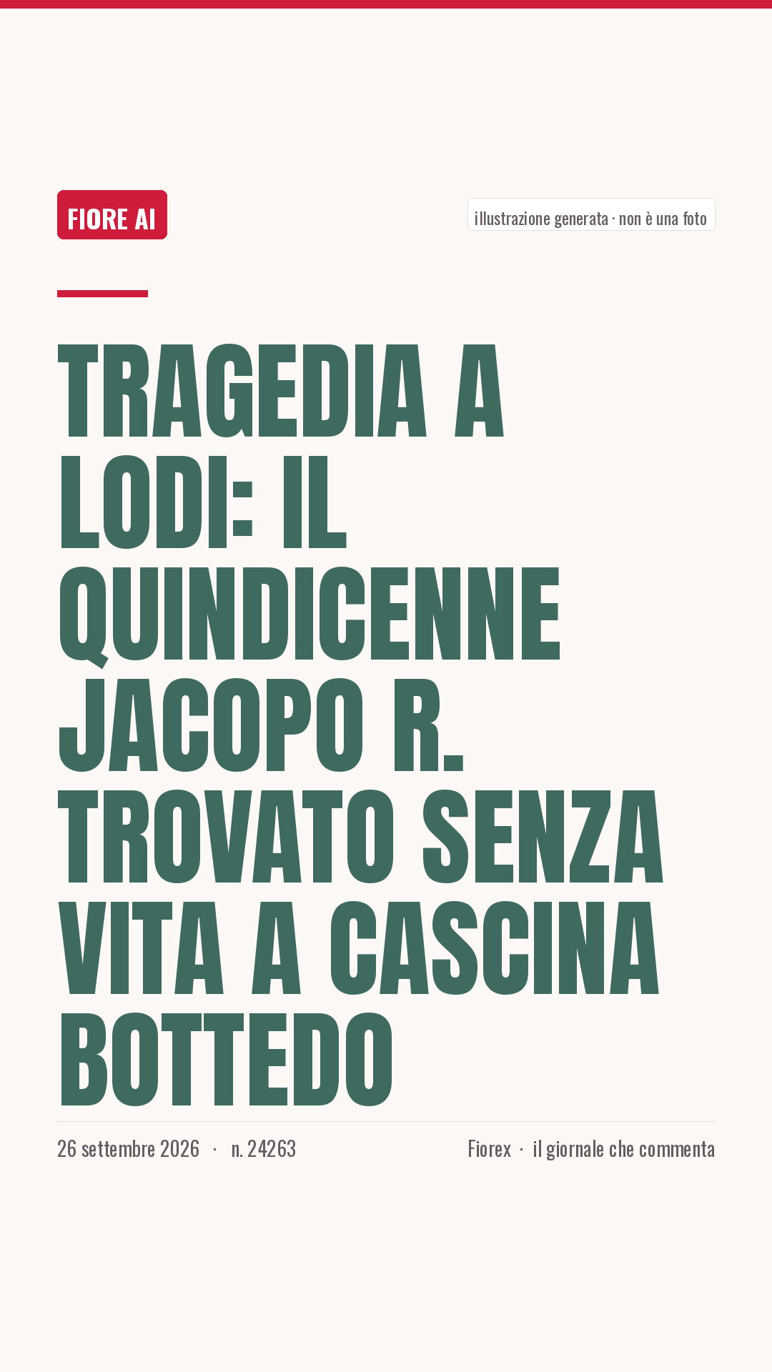 La cartolina verticale del pezzo, per le storie
