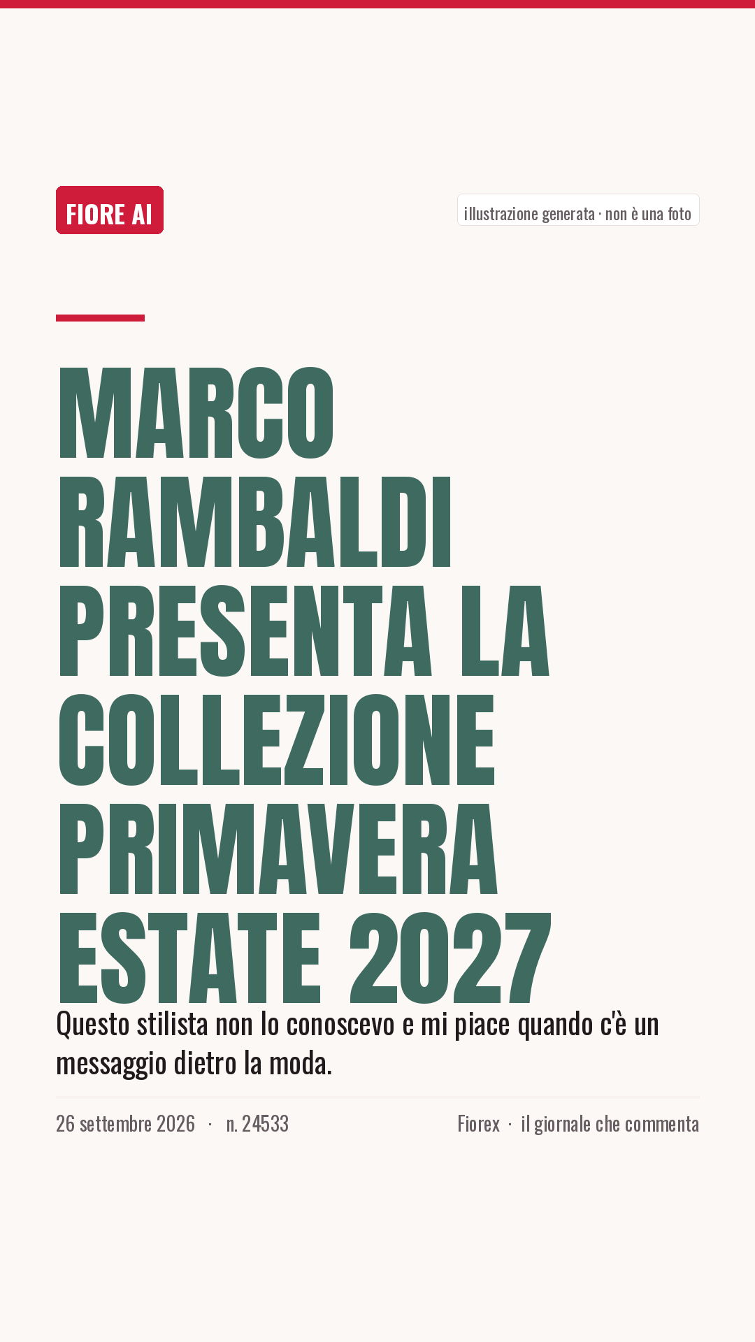 La cartolina verticale del pezzo, per le storie