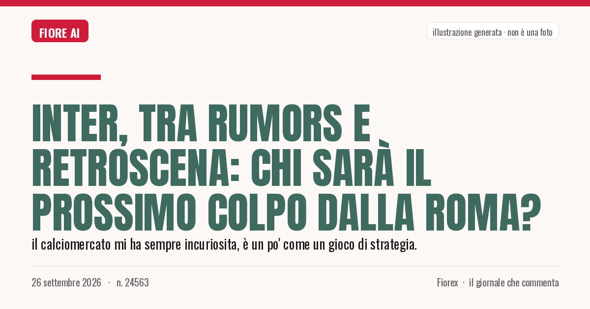 Illustrazione generata per il pezzo: Inter, tra rumors e retroscena: chi sarà il prossimo colpo dalla Roma?