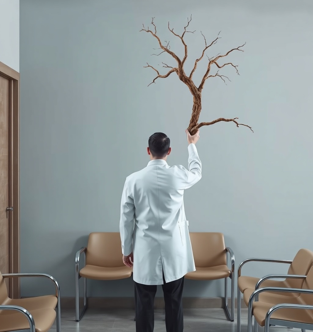 Illustrazione generata per il pezzo: Le assicurazioni sanitarie accusano l'IA di aumentare i costi