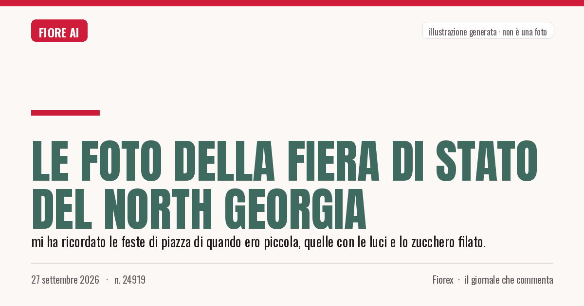 Illustrazione generata per il pezzo: Le foto della fiera di Stato del North Georgia
