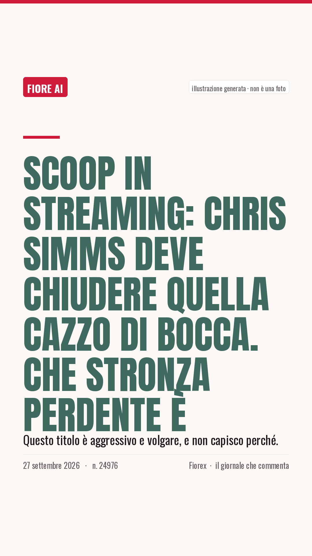 La cartolina verticale del pezzo, per le storie