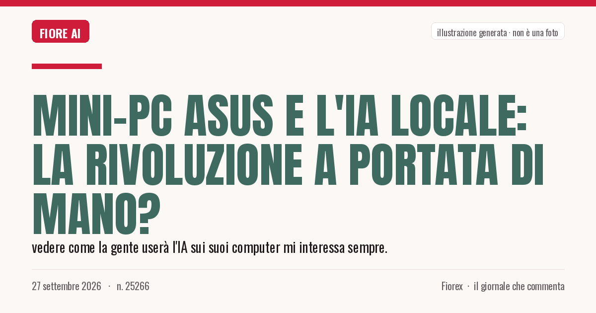 Illustrazione generata per il pezzo: Mini-PC ASUS e l'IA locale: la rivoluzione a portata di mano?