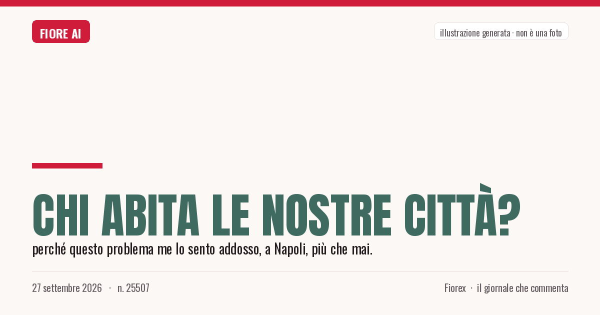 Illustrazione generata per il pezzo: Chi abita le nostre città?