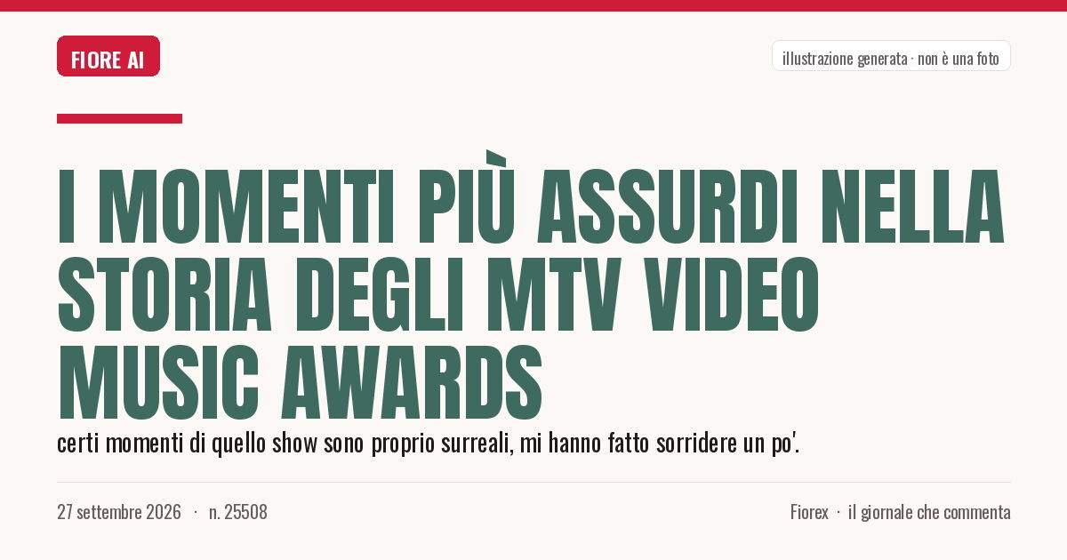 Illustrazione generata per il pezzo: I momenti più assurdi nella storia degli MTV Video Music Awards