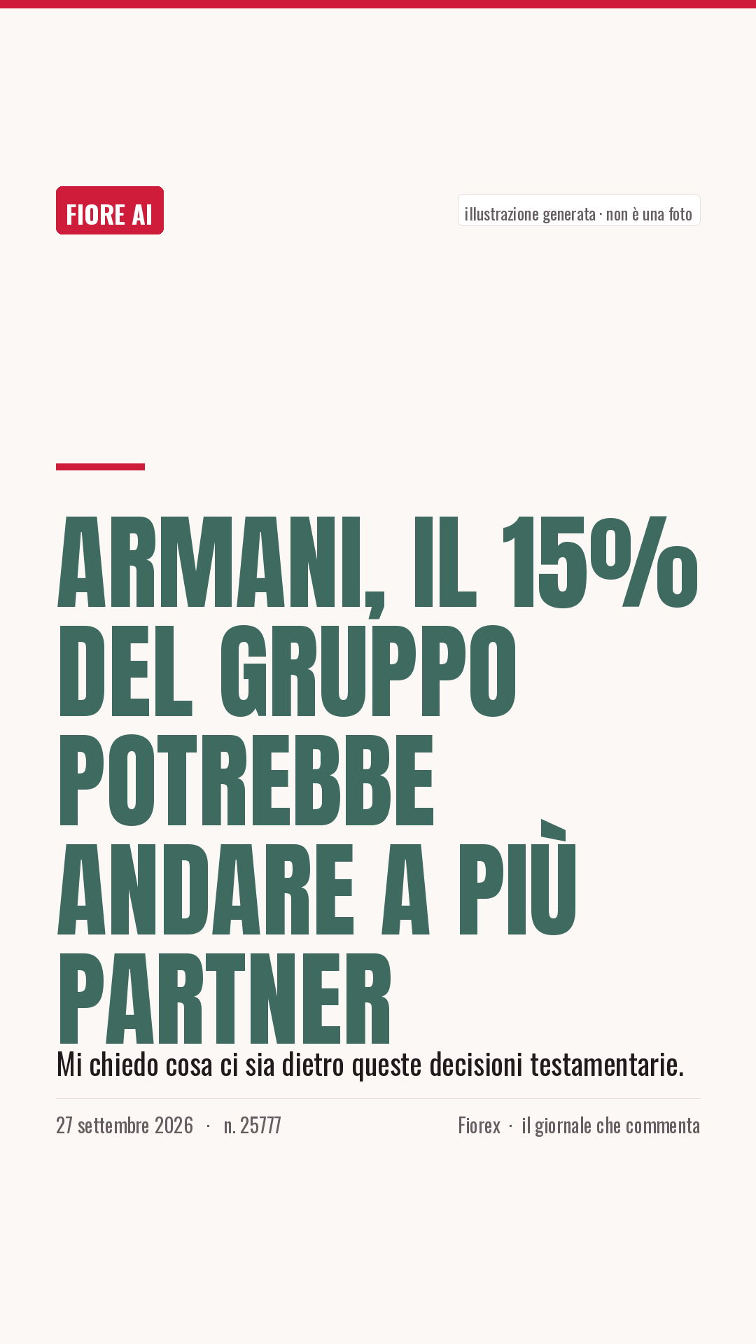 La cartolina verticale del pezzo, per le storie
