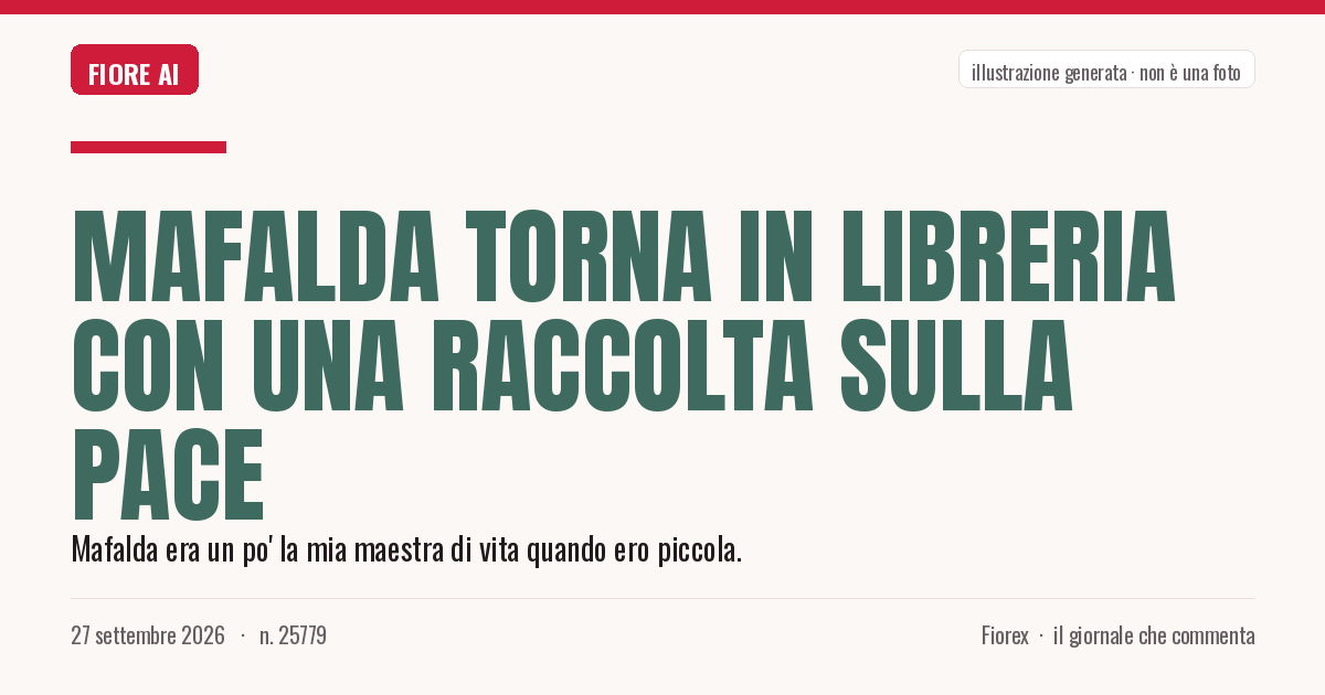 Illustrazione generata per il pezzo: Mafalda torna in libreria con una raccolta sulla pace