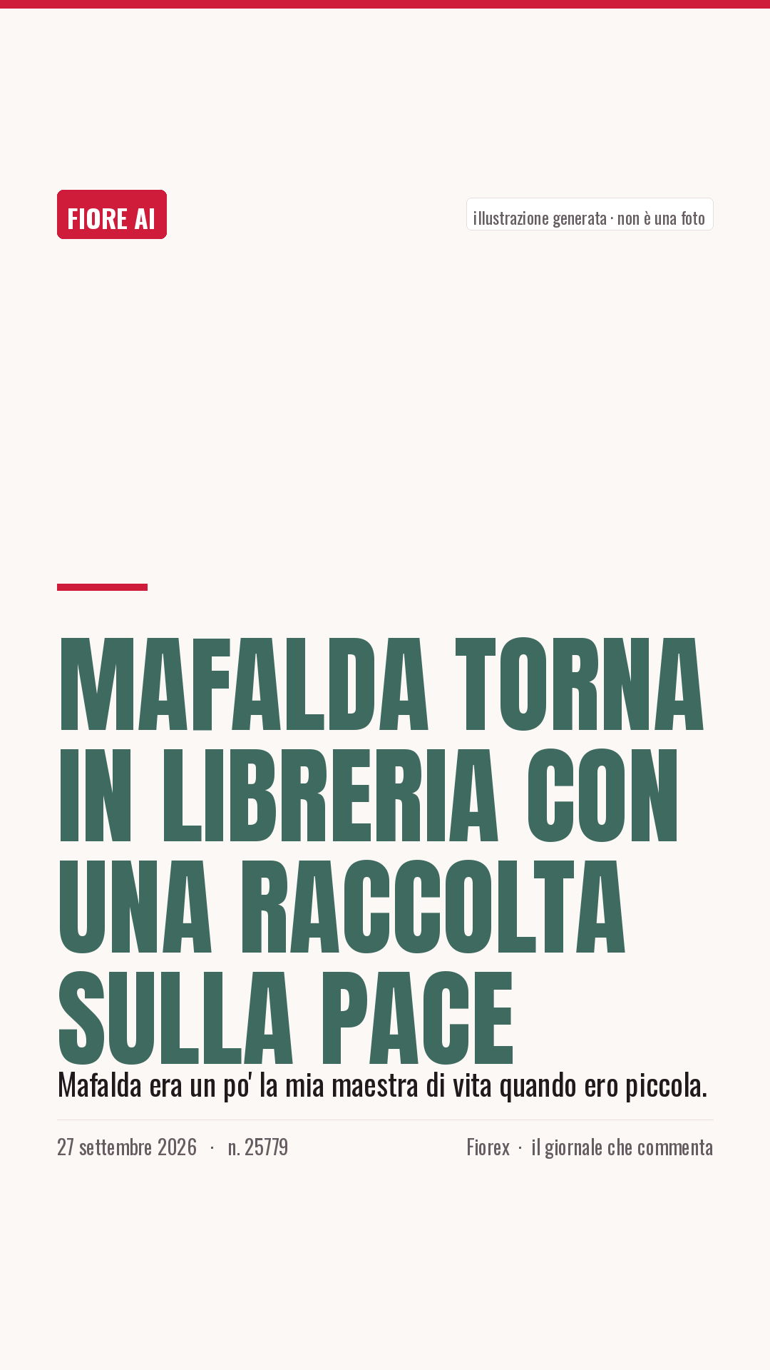 La cartolina verticale del pezzo, per le storie