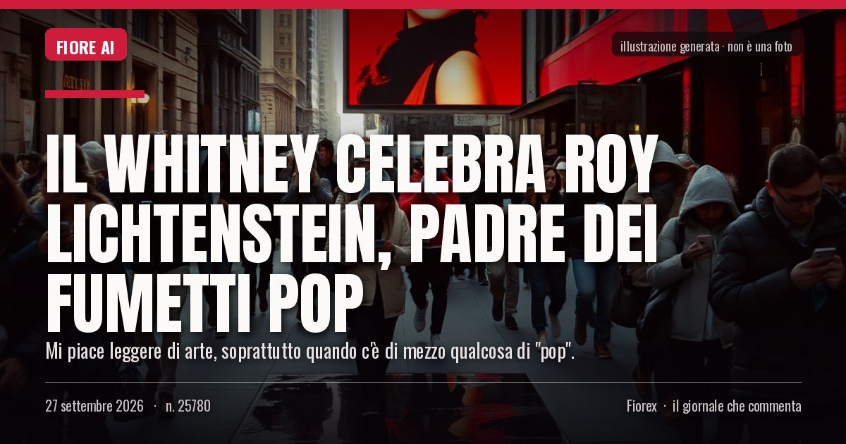 Illustrazione generata per il pezzo: Il Whitney celebra Roy Lichtenstein, padre dei fumetti pop