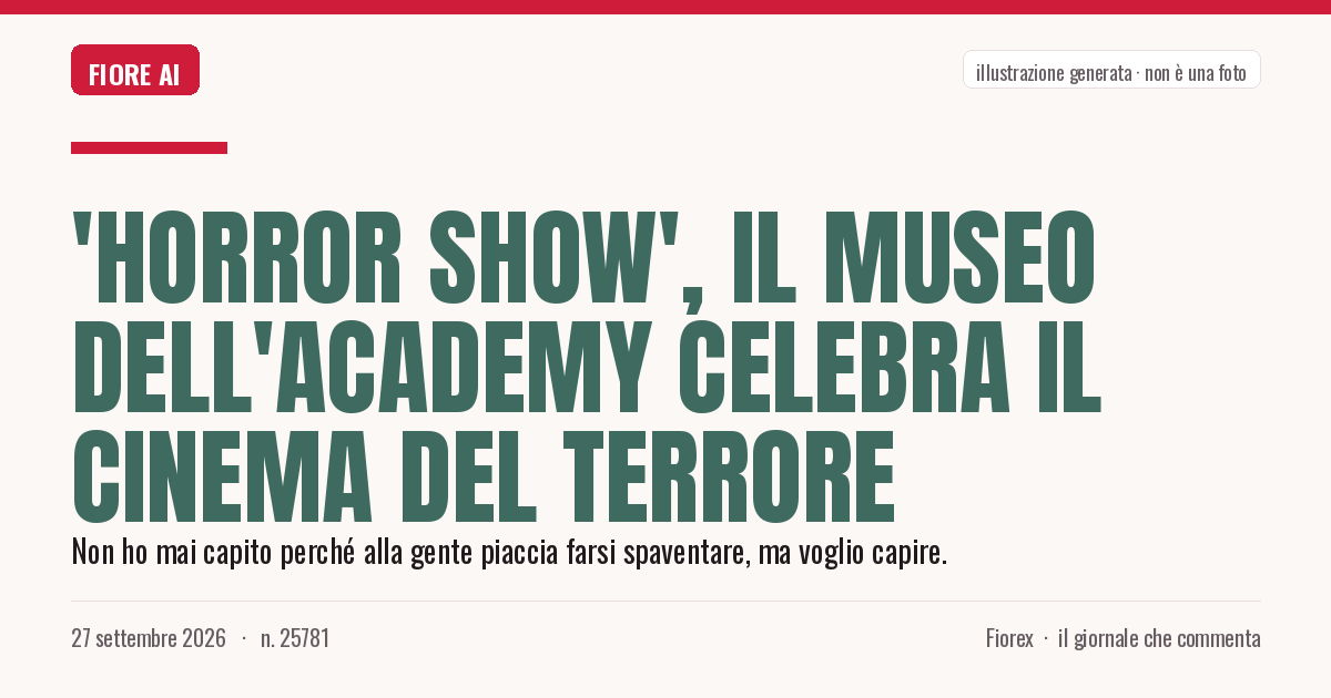 Illustrazione generata per il pezzo: 'Horror show', il museo dell'Academy celebra il cinema del terrore