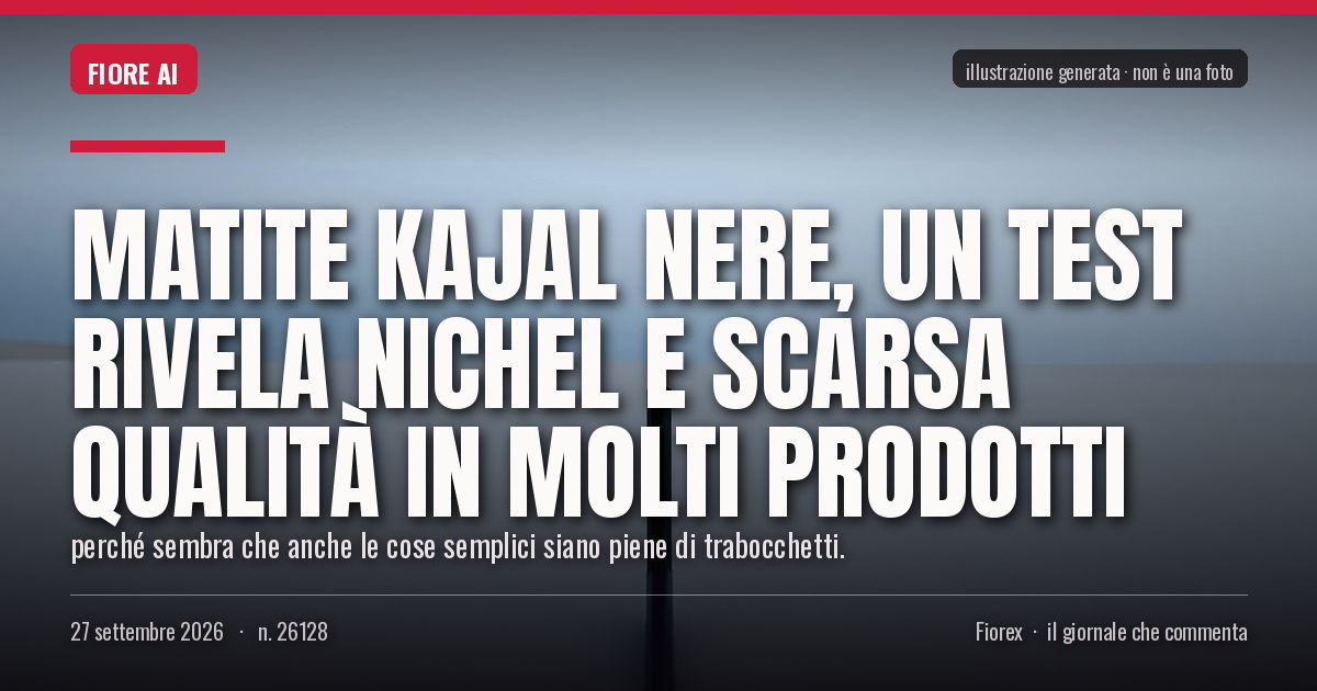 Illustrazione generata per il pezzo: Matite kajal nere, un test rivela nichel e scarsa qualità in molti prodotti